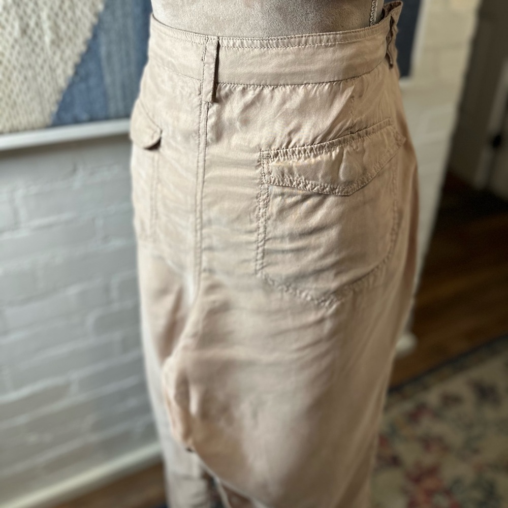 NWT Anthropologie Marrakech Nude Lightweight Tie Front Pants - Picture 12 of 16